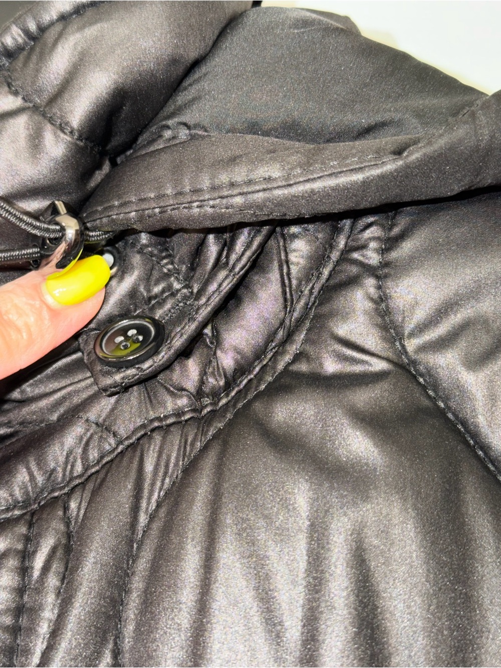 Lucky Brand Black Quilted Long Puffer Coat - Picture 4 of 9